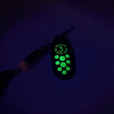 Mepps Black Fury 3 Dressed Spinner, Black/Chartreuse, 7.3g, #8815