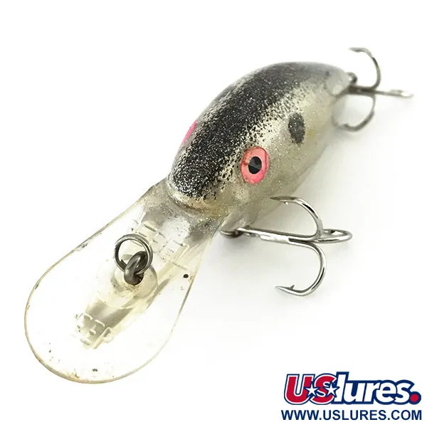 Rebel Deep Crank R, 10,5g, Transparant / Zilveren Glitter, Plug #8829