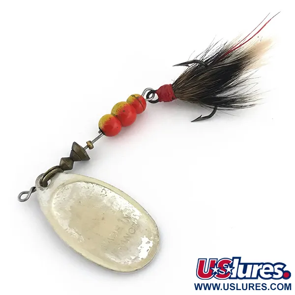 Mepps Aglia 4 squirrel tail Spinner, Zilver, 9g, Natuurlijk haar, #8857