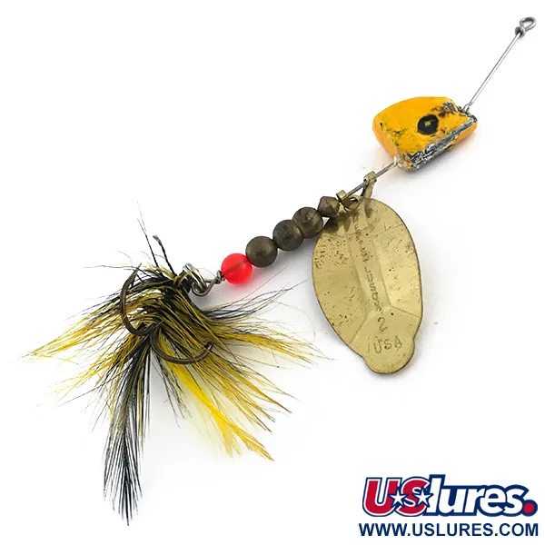 Mepps Lusox 2 Spinner, Goud / Geel, 17g, Wisselkop, #8858