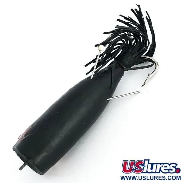 Burke Weedless Popper Oppervlakkunstaas, Zwart, 7g, Weedless, #8889