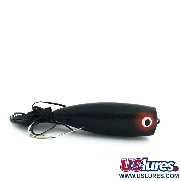 Burke Weedless Popper Oppervlakkunstaas, Zwart, 7g, Weedless, #8889