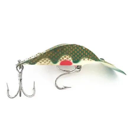 Buck Perry Spoonplug Lepel, Groen-Goud, 10g, Vintage, #8900