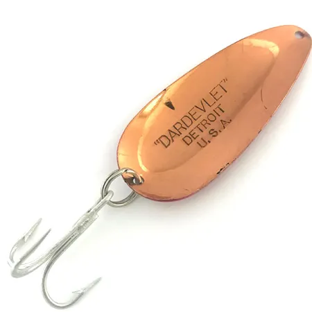 Dardevle Dardevlet Lepel, Rood / Wit / Koper, 21g, Vintage, #8943