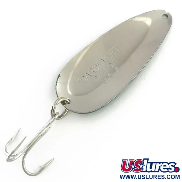 Dardevle Dardevlet Lepel, Groen/Wit/Nikkel, 21g, Vintage, #8956