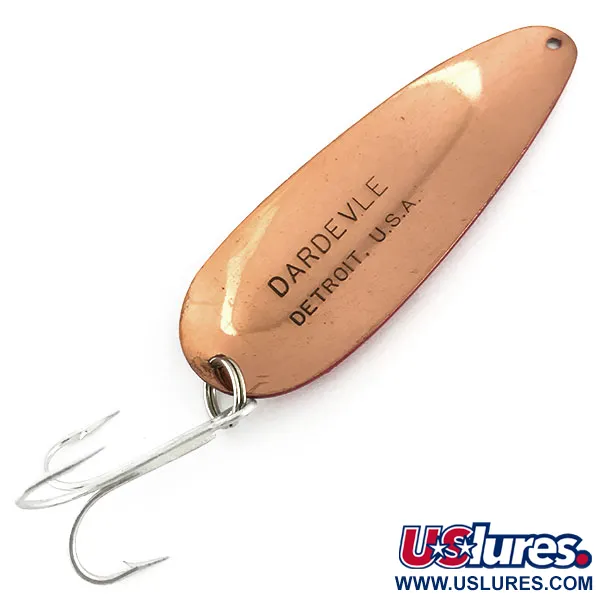 Eppinger Dardevle Lepel, Rood/Wit/Koper, 28g, Vintage-model, #8957