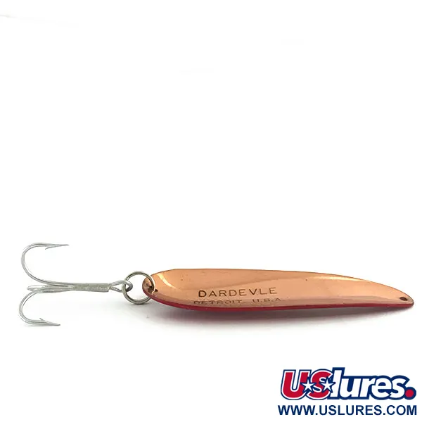 Eppinger Dardevle Lepel, Rood/Wit/Koper, 28g, Vintage-model, #8957