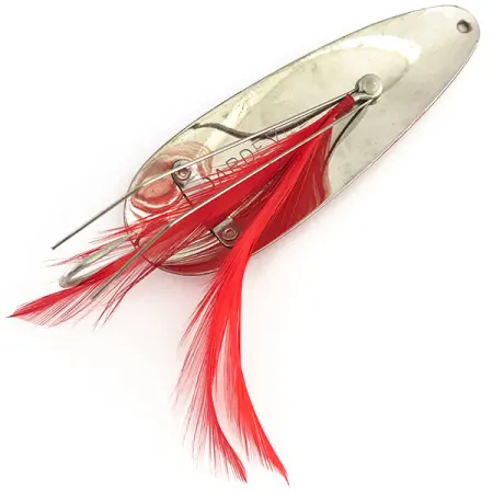 Eppinger Weedless Dardevle Lepel, Rood/Wit/Nikkel, 28g, Anti-wier, #8958