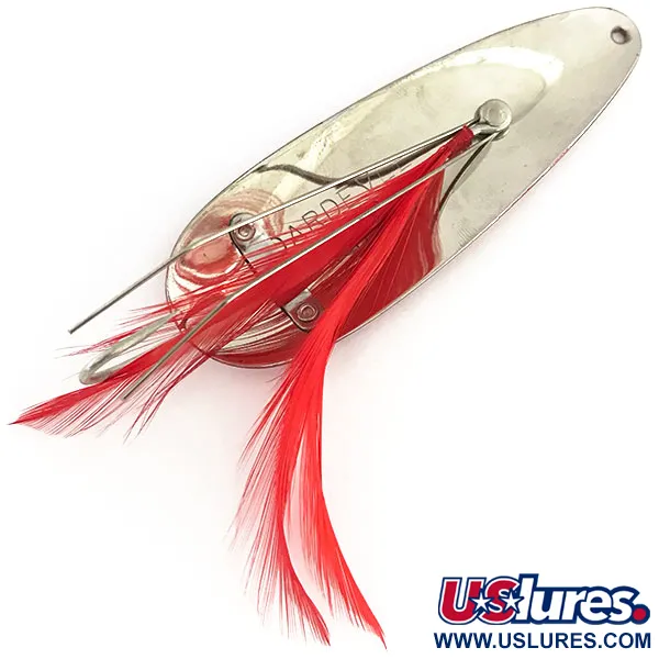 Eppinger Weedless Dardevle Lepel, Rood/Wit/Nikkel, 28g, Anti-wier, #8958