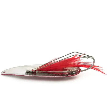 Eppinger Weedless Dardevle Lepel, Rood/Wit/Nikkel, 28g, Anti-wier, #8958