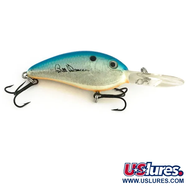 Excalibur Bomber Bill Dance Fat Fingerling Crankbait, Blauw-Zilver, 12g, #8962