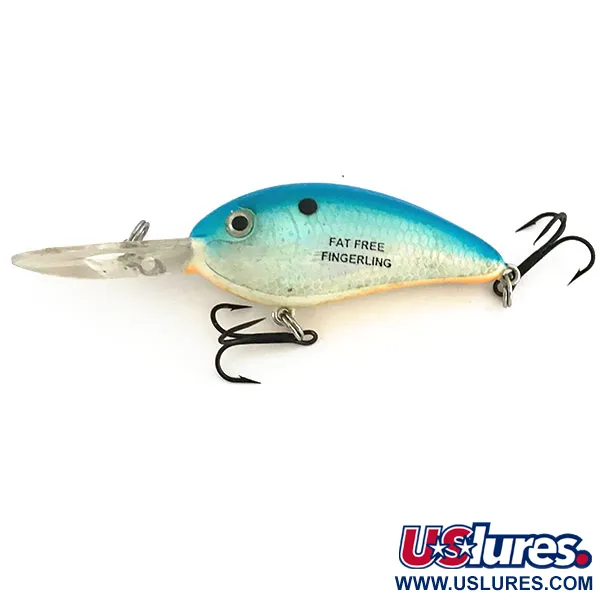 Excalibur Bomber Bill Dance Fat Fingerling Crankbait, Blauw-Zilver, 12g, #8962