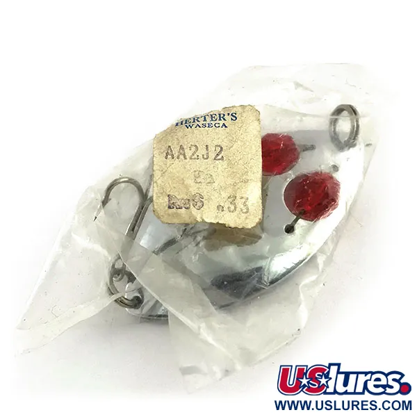 Herter's Glass eye spoon Lepel, Nikkel/Rood, 11g, Glazen ogen, #8987