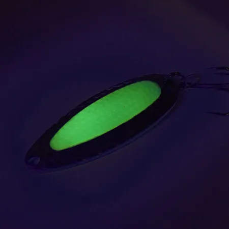 Nebco Pixee UV Lepel, Gehamerd Nikkel/Groen, 14g, UV-Zalmeitje, #9050