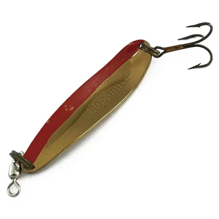 Luhr Jensen Krocodile Die #4 Lepel, Messing / Rood, 14g, UV, #9058