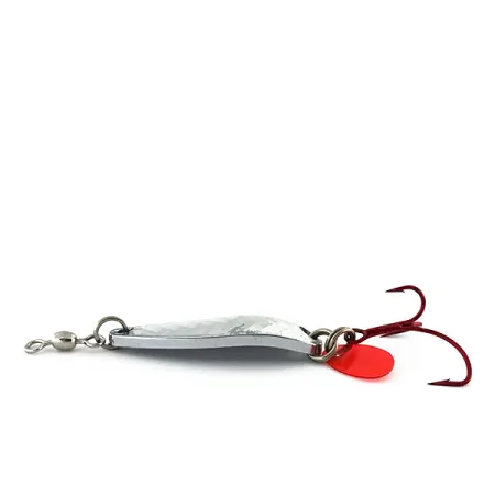 Luhr Jensen Krocodile Lepel, Nikkel/Hologram, 9g, Rode dreg, #9059