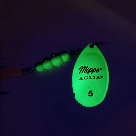 Mepps Aglia 5 Fluo UV Spinner, Chartreuse, 14g, UV-reactief, #9060