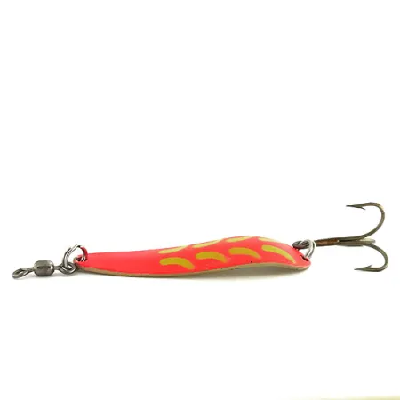 Luhr Jensen Krocodile Die #4 UV Lepel, Roze/Geel/Messing, 14g, #9080