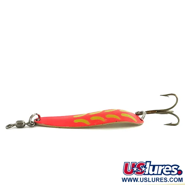 Luhr Jensen Krocodile Die #4 UV Lepel, Roze/Geel/Messing, 14g, #9080