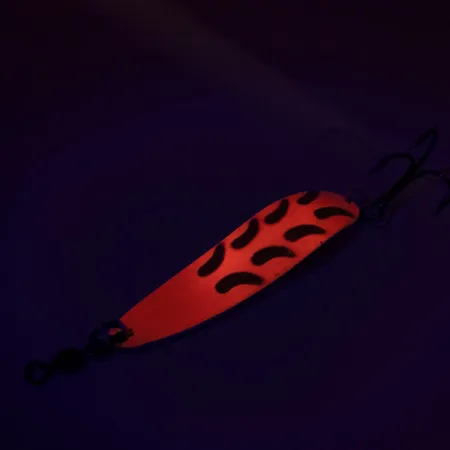 Luhr Jensen Krocodile Die #4 UV Lepel, Roze/Geel/Messing, 14g, #9080