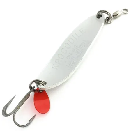 Luhr Jensen Krocodile Die #3 Lepel, Wit Parelmoer, 14g, #9082