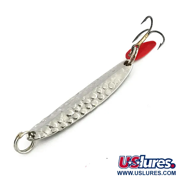 Bay de Noc Swedish Pimple Jig, Gehamerd Nikkel, 6g, #9084