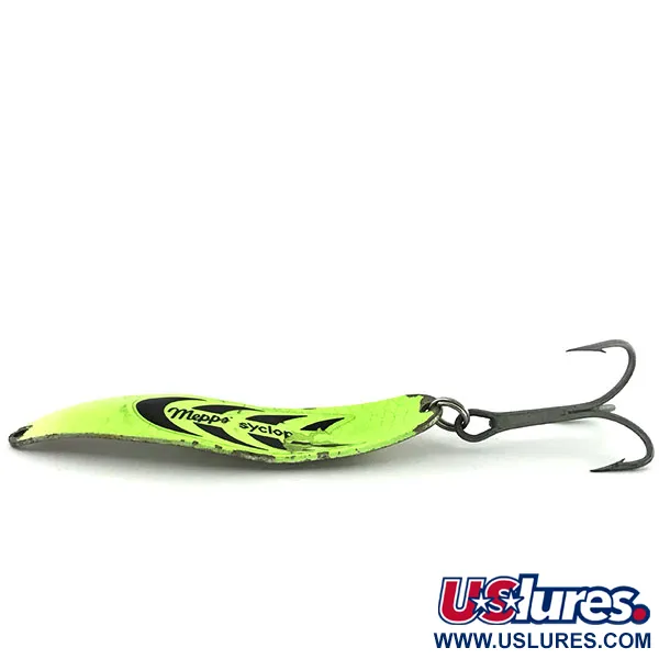 Mepps Syclops 3 Lepel, Chartreuse/Zilver, 26g, lichtgevend, #9090