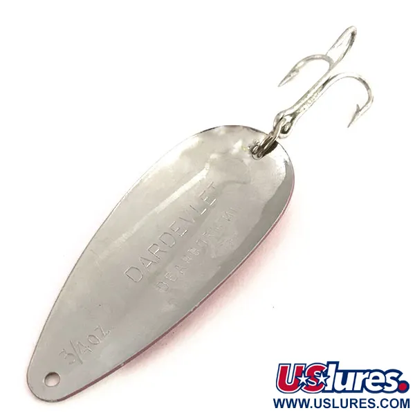 Dardevle Dardevlet Lepel, Rood/Wit/Nikkel, 21g, Gehamerd, #9140