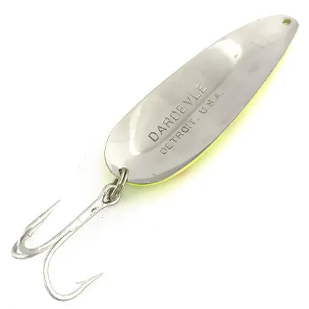 Eppinger Dardevle UV Lepel, Geel/Rood/Nikkel, 28g, UV-actief, #9163