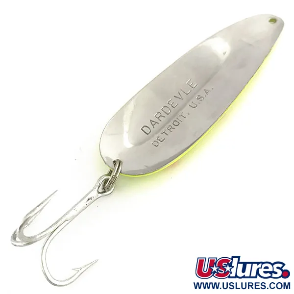 Eppinger Dardevle UV Lepel, Geel/Rood/Nikkel, 28g, UV-actief, #9163