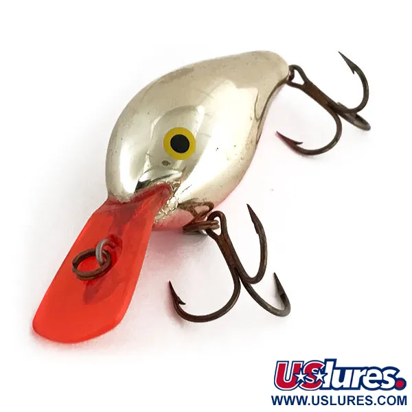 Rapala Fat Rap Plug, Zilver, 11g, rode duiklip, #9182