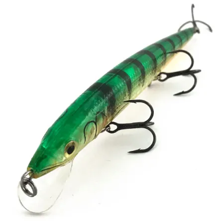 Rapala Husky Jerk HJ 14 Plug, Green Tiger, 18g, Ratel, #9202