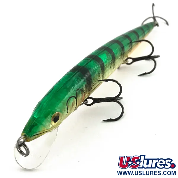 Rapala Husky Jerk HJ 14 Plug, Green Tiger, 18g, Ratel, #9202