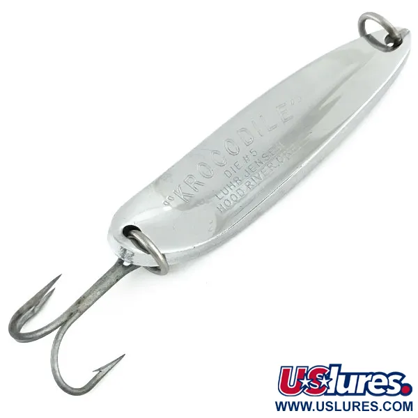 Luhr Jensen Krocodile Die #5 Lepel, Nikkel, 64g, Werpafstand, #9291