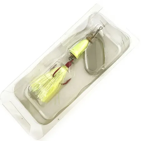 Blue Fox Super Vibrax 5 Glow Spinner, Nikkel/Chartreuse, 13g, #9295
