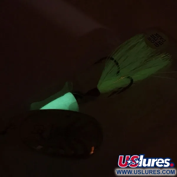 Blue Fox Super Vibrax 5 Glow Spinner, Nikkel/Chartreuse, 13g, #9295
