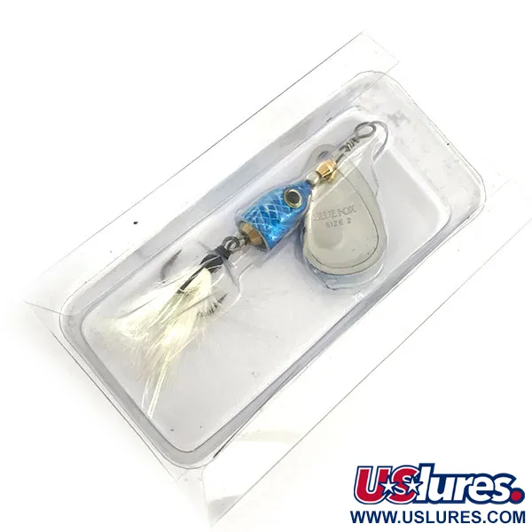 Blue Fox Vibrax Shallow Spinner, Regenboogblauw, 8g, verendreg, #9296