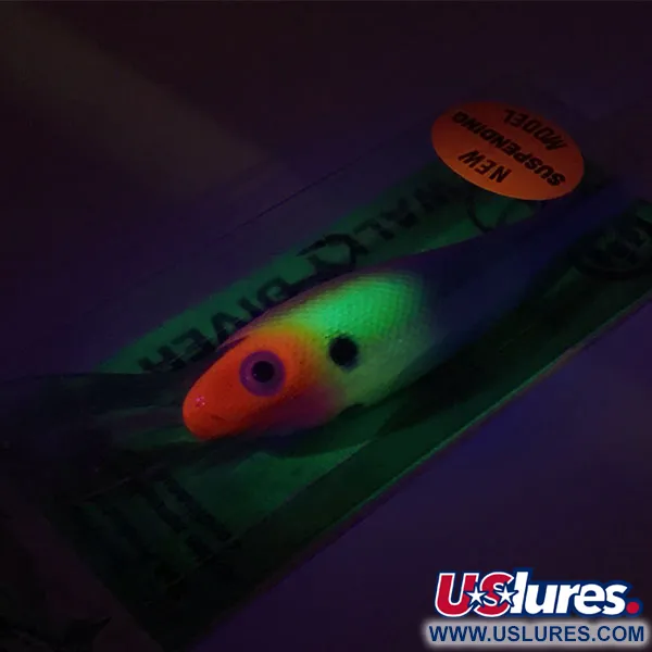 Cotton Cordell Wally Diver Plug, Rainbow Pink, 14g, Glow, #9303