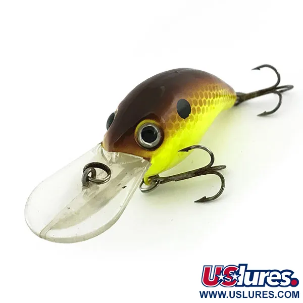 Strike King Pro Model 3XD Crankbait, Bruin-Geel, 7g, Ratel, #9313