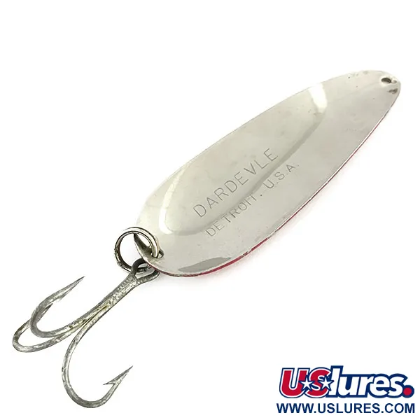 Eppinger Dardevle, 28g Rood / Wit / Nikkel, Lepel #9366