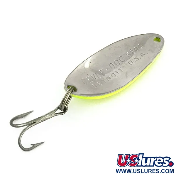Eppinger Dardevle Devle Dog 5200 Lepel, Nickel/Chartreuse, 7g, #9384