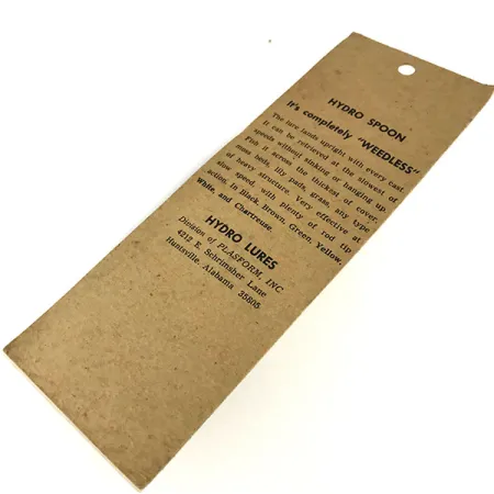 Hydro Lures Weedless Hydro Spoon, Wit / Zwart, 14g, Wiervrij, #9466