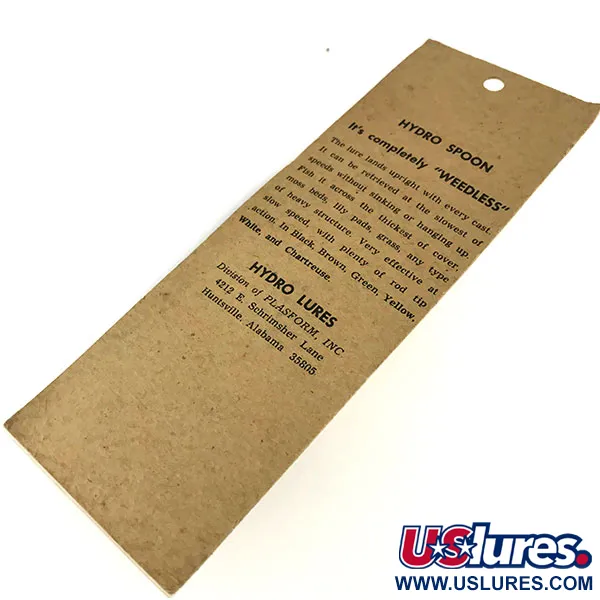 Hydro Lures Weedless Hydro Spoon, Wit / Zwart, 14g, Wiervrij, #9466