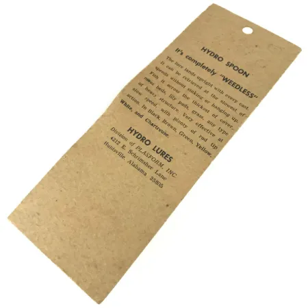 Hydro Lures Weedless Hydro Spoon, Wit/Rood/Groen, 14g, Anti-wier, #9467