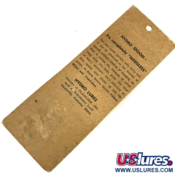 Hydro Lures Weedless Hydro Spoon Lepel, Geel/Zwart, 17g, wierloos, #9468