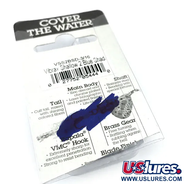 Blue Fox Vibrax Shallow Spinner, Rainbow Blue, 8g, Ondiep, #9497