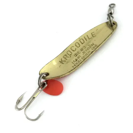 Luhr Jensen Krocodile Die #3 Lepel, Goud / Rood, 10g, Werpafstand, #9502