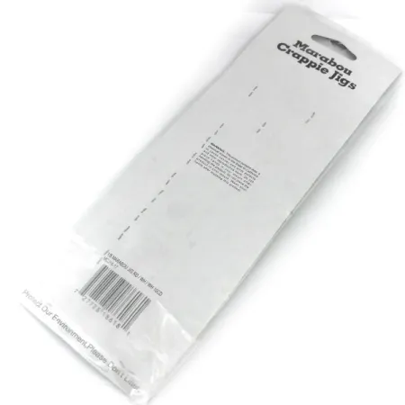 Bass Pro Shops Marabou Crappie Jig, Wit / Rood, 4g, Handgebonden, #9515