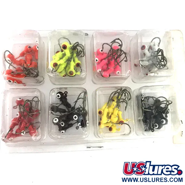 Bass Pro Shops Painted Round Jighead Kit, 8 kl., 2.5g, 80 st., #9516