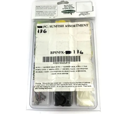 Bass Pro Shops Crappie Maxx Soft Bait Set, White/Black, 136st, #9517